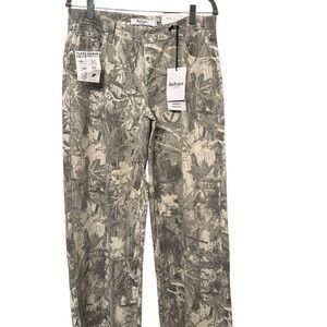 Women's Gray Patterned Flare Jeans